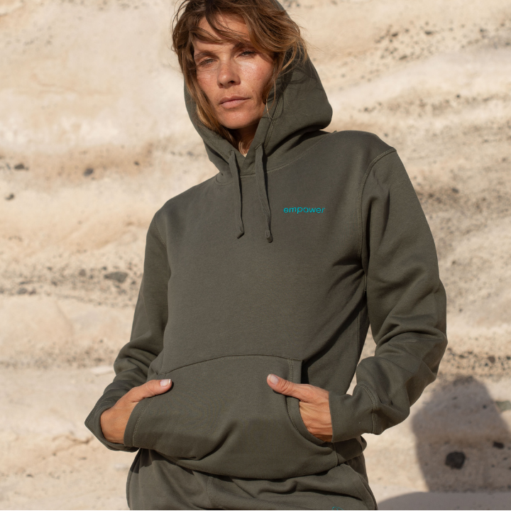 Statement Hoodie Unisex Empower Khaki